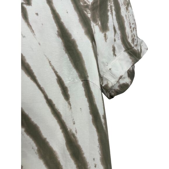 Vici White & Green Tie Dye Short Sleeve Mini Dress Women's Size Medium - Picture 3 of 11